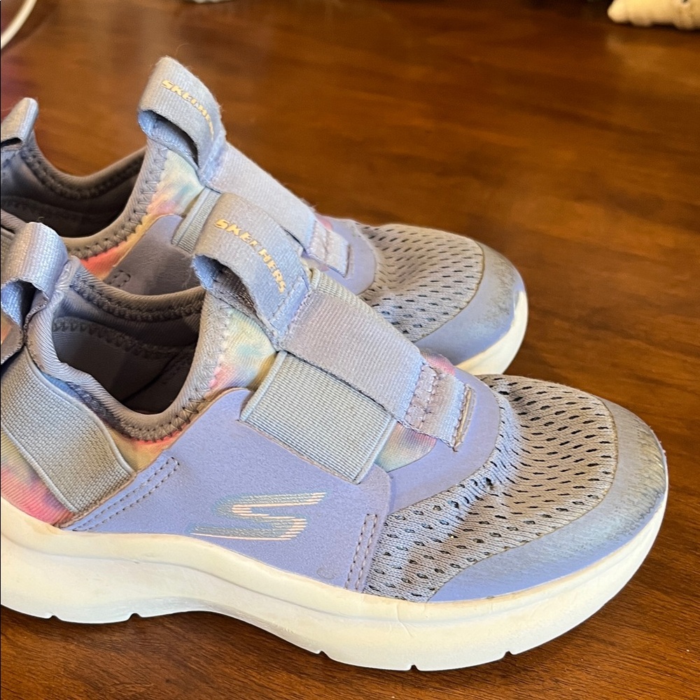Skechers Kids' Lavender and Tie-Dye Slip-On Sneakers